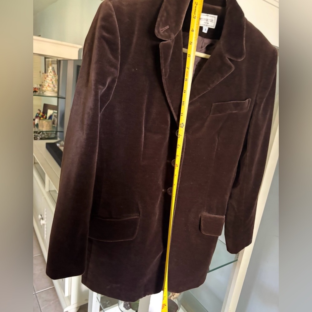 Henri Bendel Velvet Blazer Rich Brown Color Size 6. Excellent condition. - Picture 5 of 8
